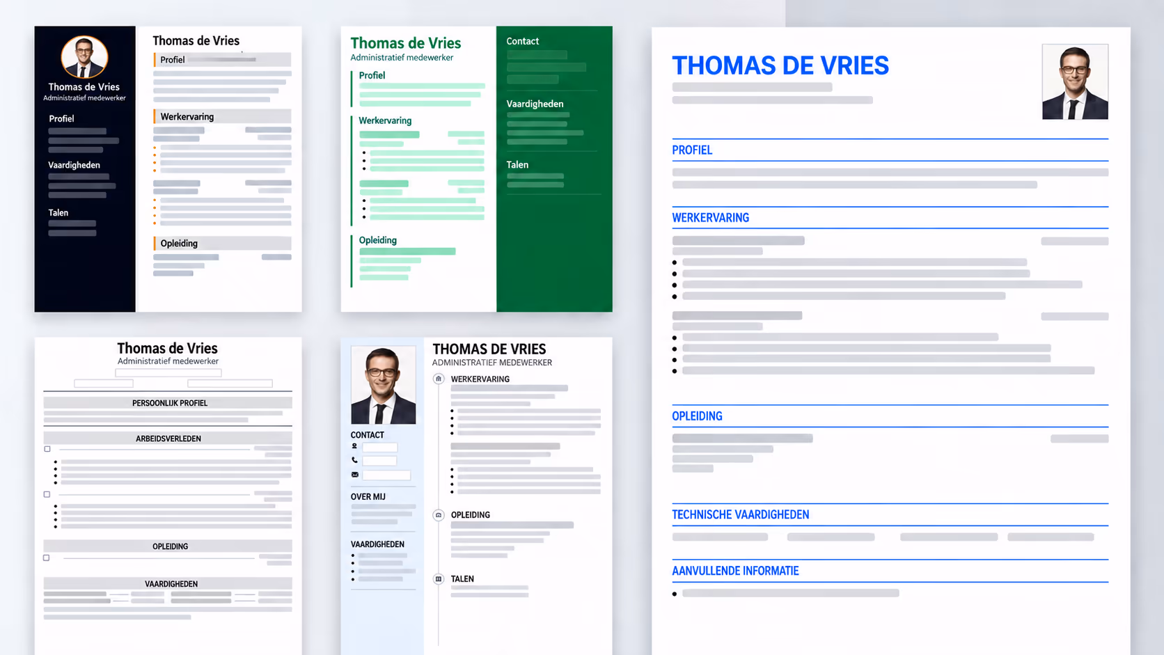 Voorbeeld-cv gemaakt met de RovoCareer cv-bouwer