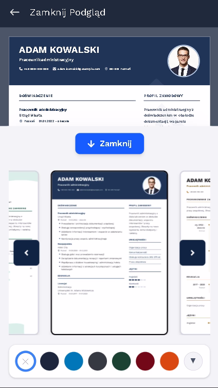 Wybór szablonu CV dopasowanego do stażu pracy