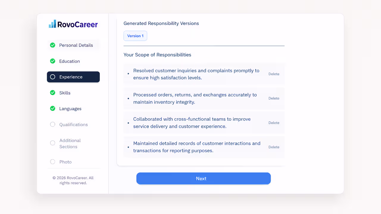 Build a resume that lists your plumbing duties clearly